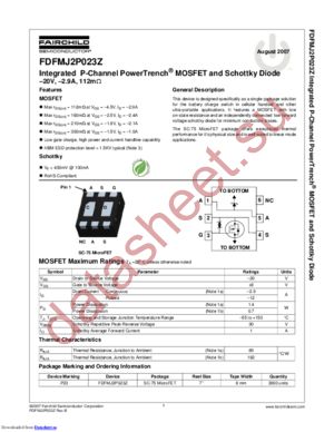 FDFMJ2P023Z datasheet  