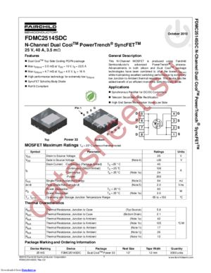 FDMC2514SDC datasheet  