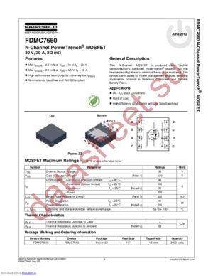 FDMC7660_12 datasheet  