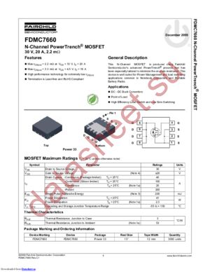 FDMC86160 datasheet  