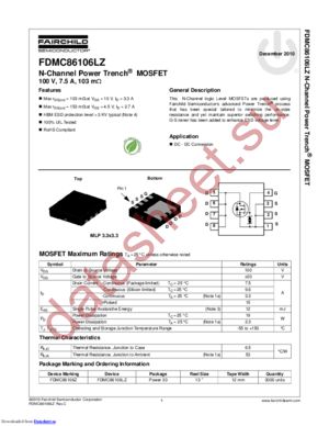 FDMC86106Z datasheet  