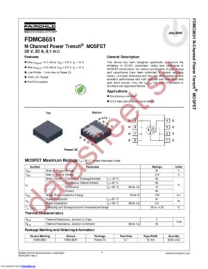 FDMC86012 datasheet  