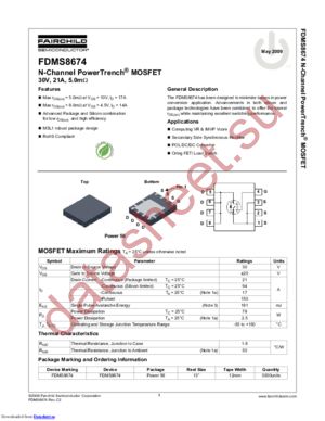 FDMS8674_08 datasheet  