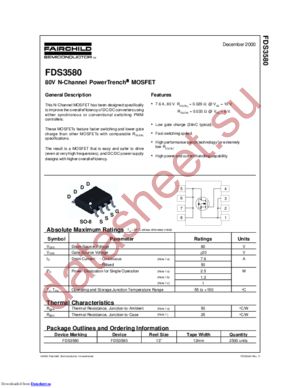 FDS3580_00 datasheet  