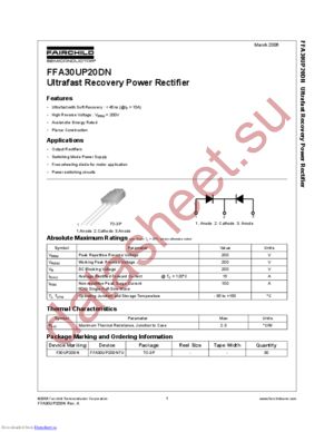 FFA30UP20DN datasheet  