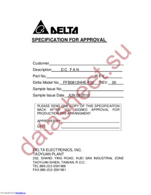 FFB0812SHE-F00 datasheet  