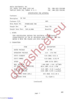 FFB0824EHE-F00 datasheet  