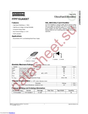 FFPF10UA60ST datasheet  