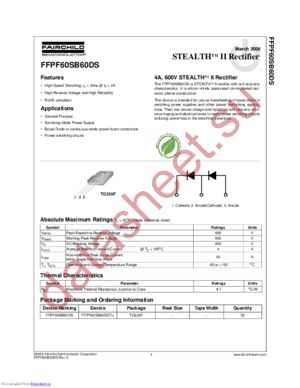 FFPF60SB60DS datasheet  