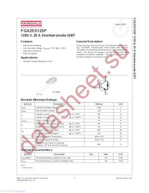 FGA25S125P datasheet  