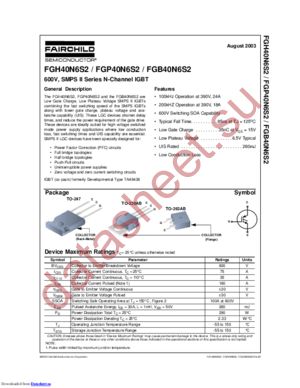 FGB40N6S2_NL datasheet  