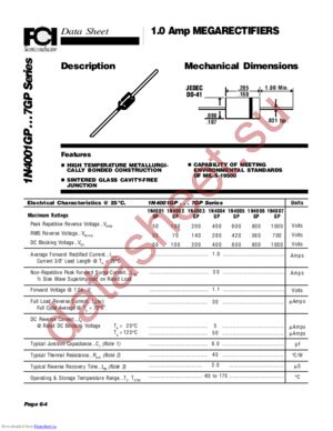 1N4001GP...7GP datasheet  