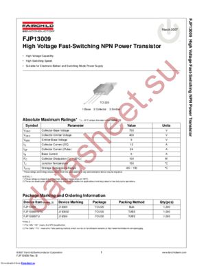 FJP13009_07 datasheet  