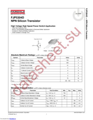 FJP5304D_08 datasheet  