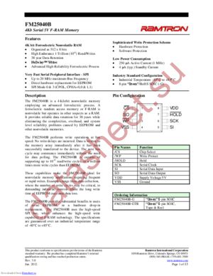 FM25040B-G datasheet  