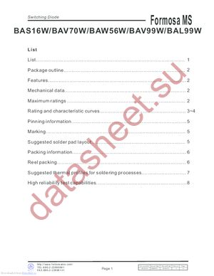 BAS16W-H datasheet  