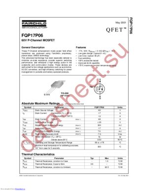 FQD8P10TM_F085 datasheet  