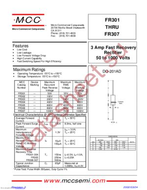 FR301TR datasheet  