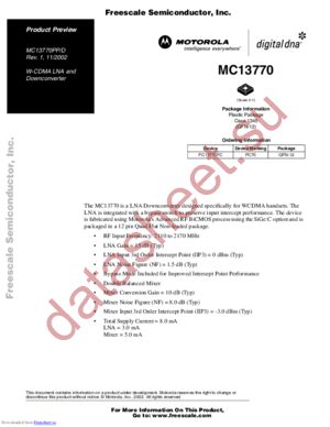 MC13770FCR2 datasheet  