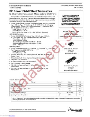 MRF6S9060 datasheet  