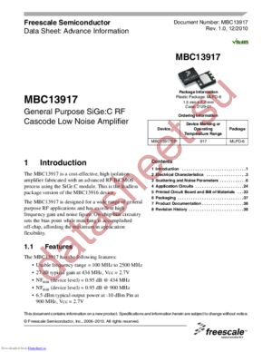 MBC13917EPR2 datasheet  