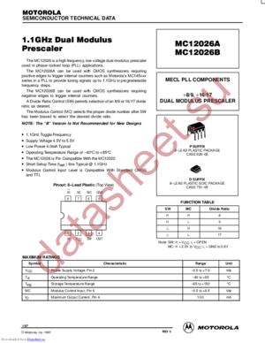 mc12026b datasheet  