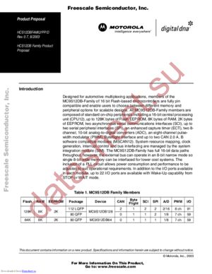 MC9S12DB128CFUE datasheet  