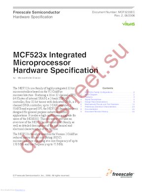MCF5232160QFP datasheet  