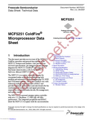 MCF5251_07 datasheet  