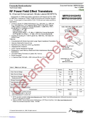 MRF6S19100H datasheet  