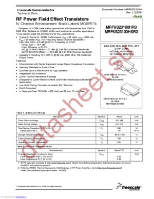 MRF6S23100H datasheet  