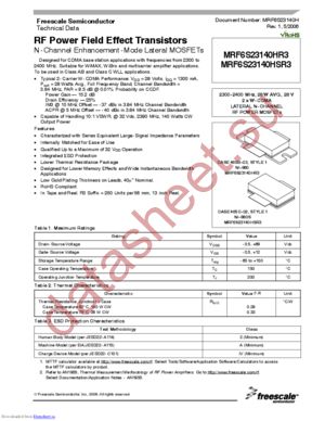 MRF6S23140H datasheet  