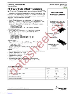 MRF6S9125N datasheet  