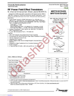 MRF7S18170H datasheet  