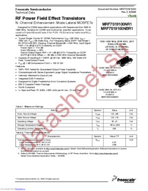 MRF7S19100N datasheet  