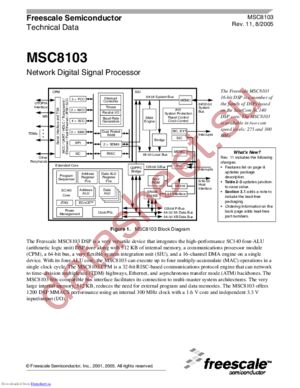 MSC8101UG/D datasheet  