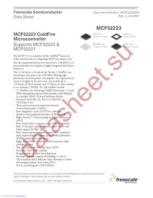 MCF5222X datasheet  