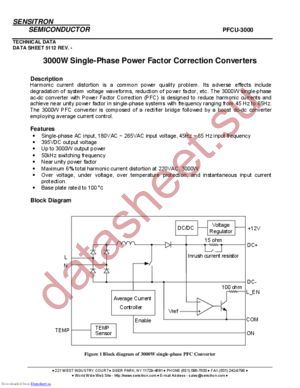 PFCU-3000 datasheet  