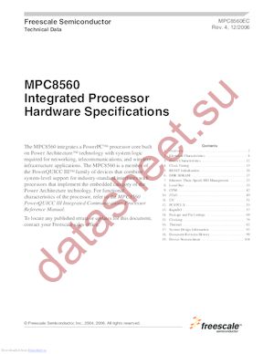 KMPC8560CPX667JB datasheet  