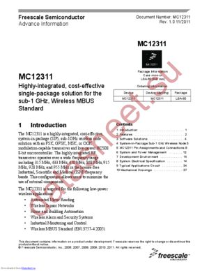 MC12311CHNR datasheet  