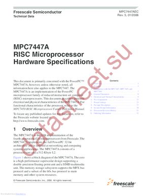 MC7447ATHX1167NB datasheet  