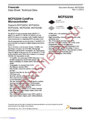 MCF52268VN80J datasheet  