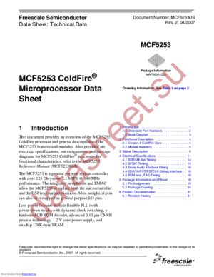 MCF5253VM140 datasheet  