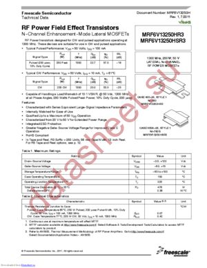 MRF6V13250HR5 datasheet  