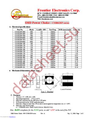 CSS0628P-560 datasheet  