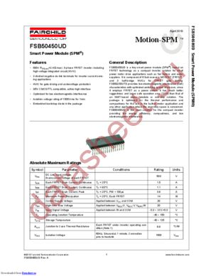 FSB50450UD datasheet  