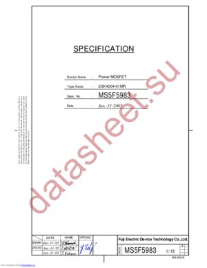 2SK4004-01MR datasheet  