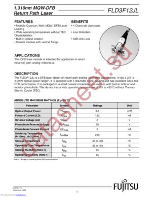 FLD3F12JL datasheet  