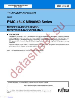 MB90F952JDSPF datasheet  