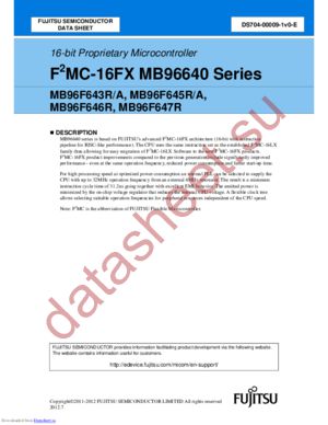 MB96F646RBPMC-GSE1 datasheet  